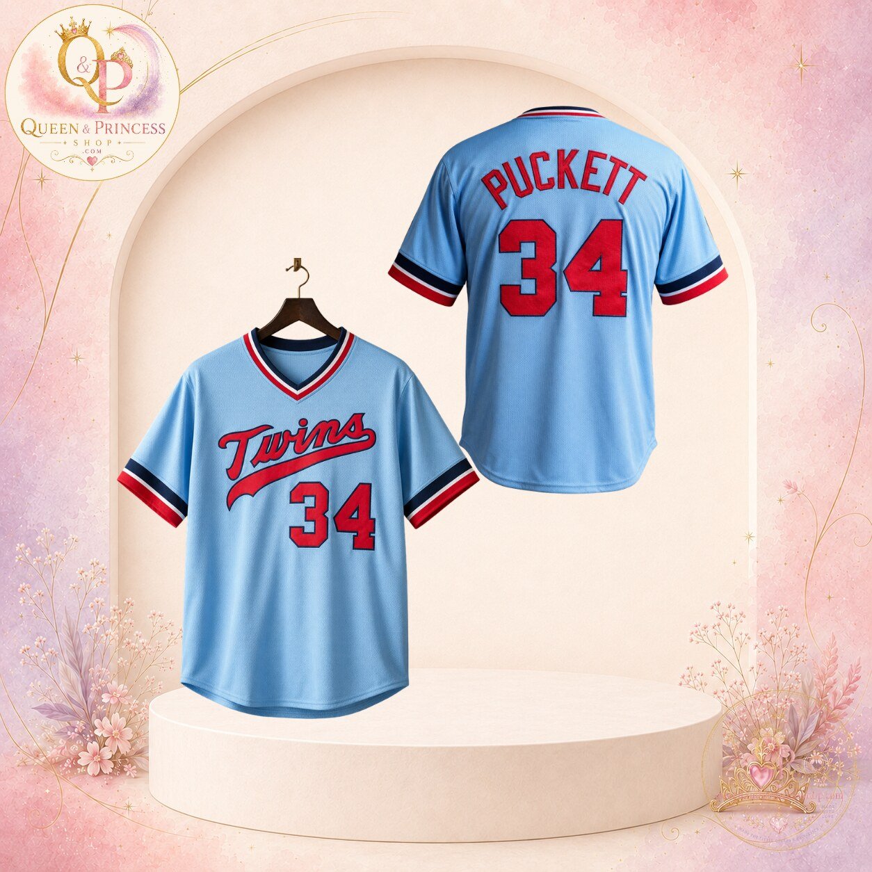 Minnesota Twins Puckett No. 34 Retro Baseball Jersey