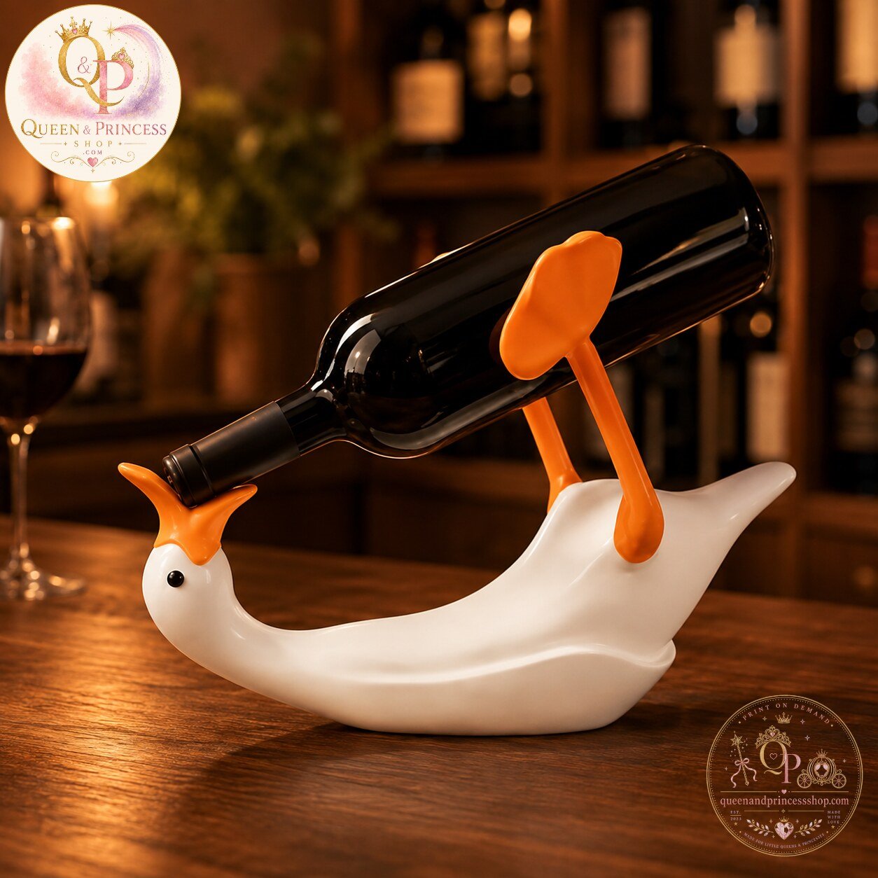 Goose Wine Bottle Holder Funny Countertop Wine Rack Decor