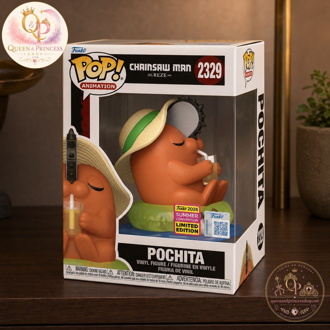 Chainsaw Man Pochita On Floaty SDCC Exclusive Pop Vinyl Figure
