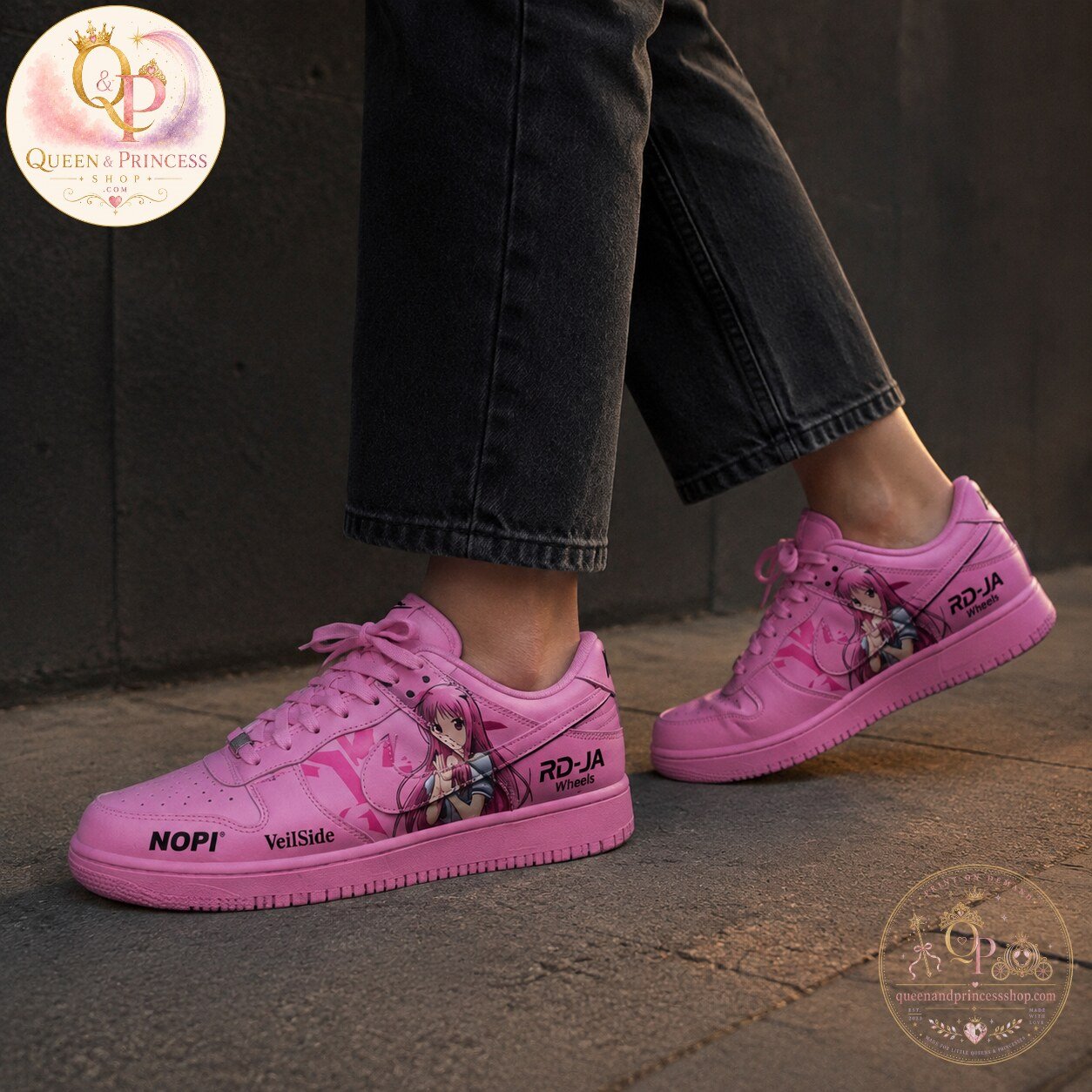 Honda S2000 Pink Anime Custom Air Force Shoes 5 Honda S2000 Pink Anime Custom Air Force Shoes