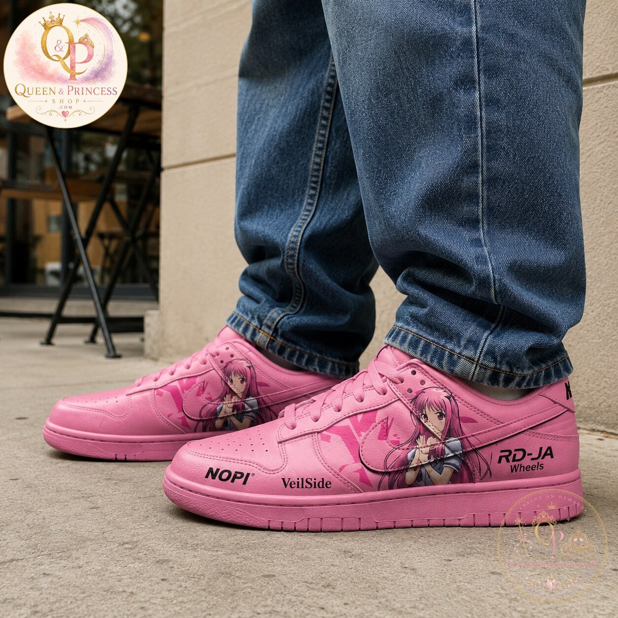 Honda S2000 Pink Anime Custom Air Force Shoes 6 Honda S2000 Pink Anime Custom Air Force Shoes