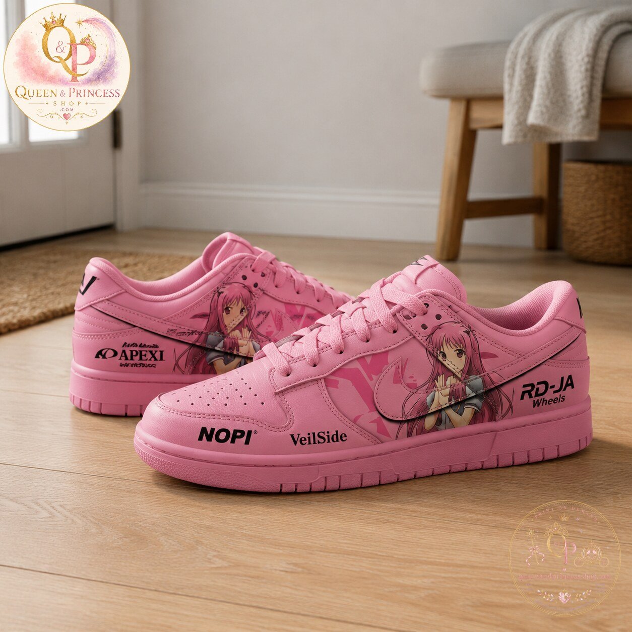 Honda S2000 Pink Anime Custom Air Force Shoes 7 Honda S2000 Pink Anime Custom Air Force Shoes