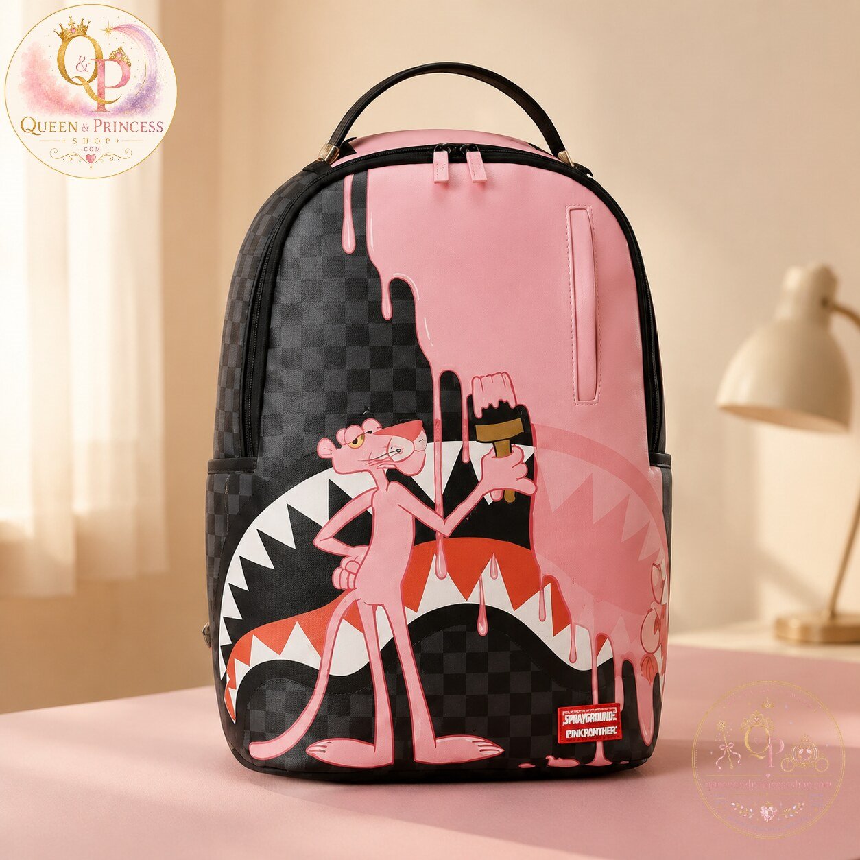 Pink Panther Shark Mouth Sprayground Backpack