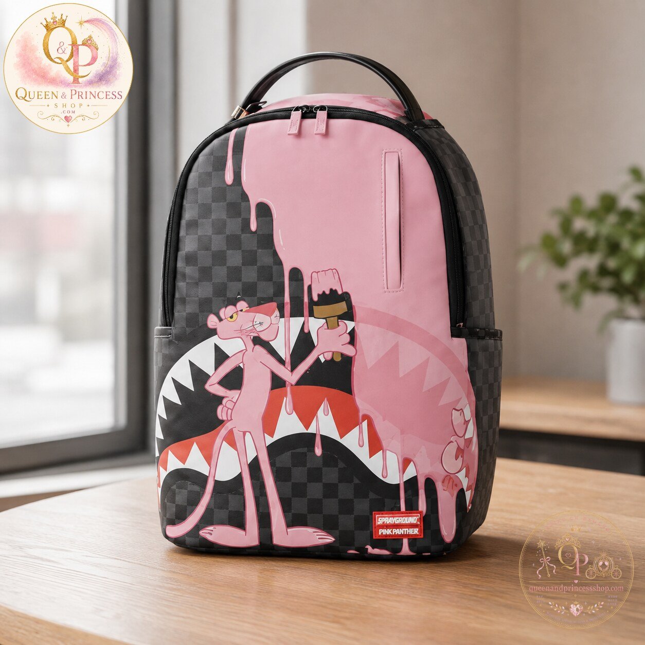 Pink Panther Shark Mouth Sprayground Backpack 6 Pink Panther Shark Mouth Sprayground Backpack